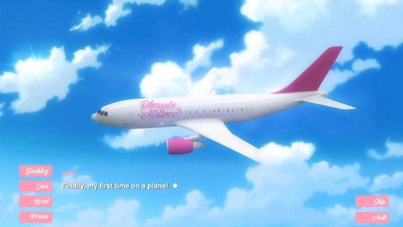Pleasure Airlines — Passenger aircraft flying through a bright blue sky — Pleasure Airlines game screenshot.
