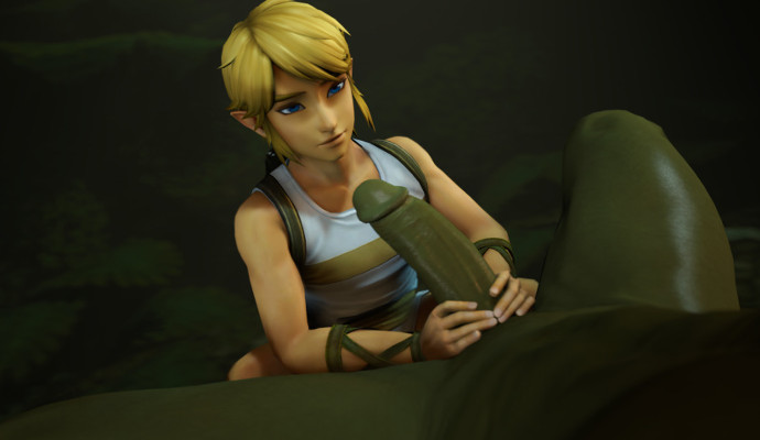 Stud Game — Blond male avatar reclining in a dim interior.
